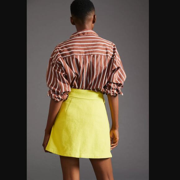 Anthropologie Maeve Belted Mini Skirt - New - Size 10 - Picture 3 of 5